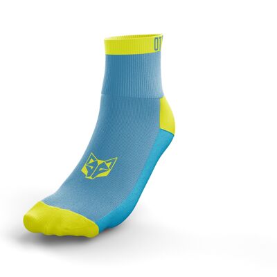 Low Cut Multisport Socks Light Blue & Yellow