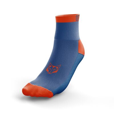 Niedrig geschnittene Multisport-Socken in Marineblau und Orange