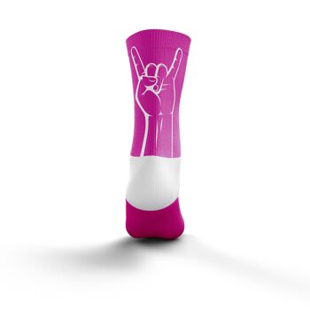 Chaussettes multisports coupe moyenne Yepaaa! Rose 2