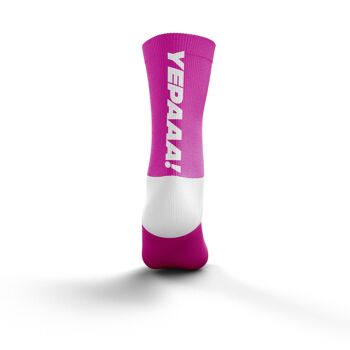 Chaussettes multisports coupe moyenne Yepaaa! Rose 3