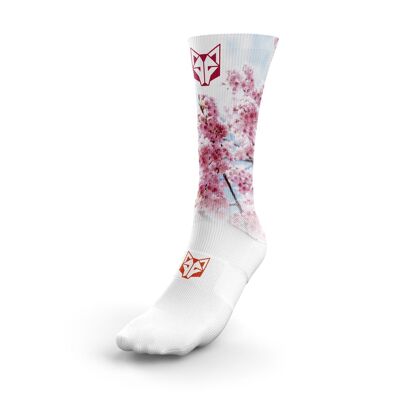 Chaussettes Sublimées Coupe Haute Fleur d'Amandier