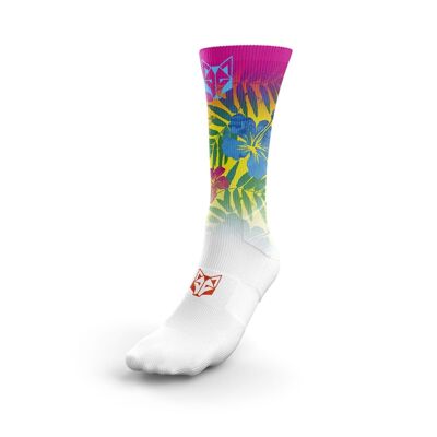Sublimierte Socken mit hohem Schnitt, Blumenrosa