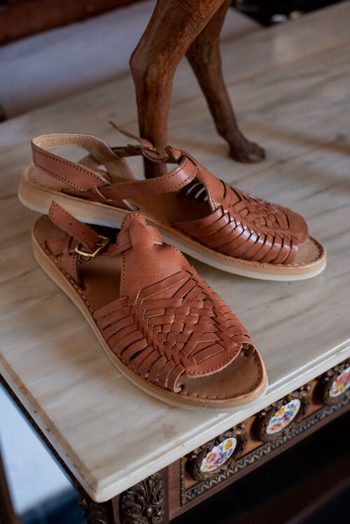 Handgefertigte Leder Huarache Sandalen für Damen | Schnallensandalen