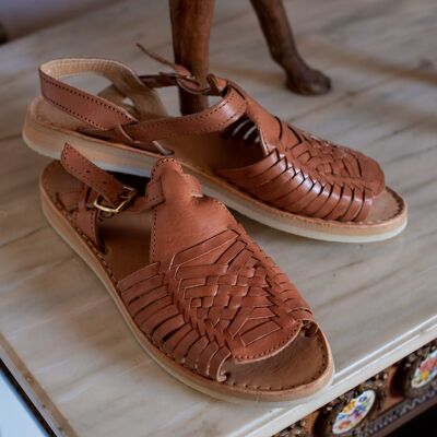 Sandales Huarache en cuir faites à la main pour femmes | sandales à boucle