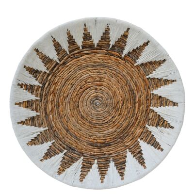 Wall Decor Plate - Natural White - Round - The Bamboo Star Plate - XL - Hippie Monkey