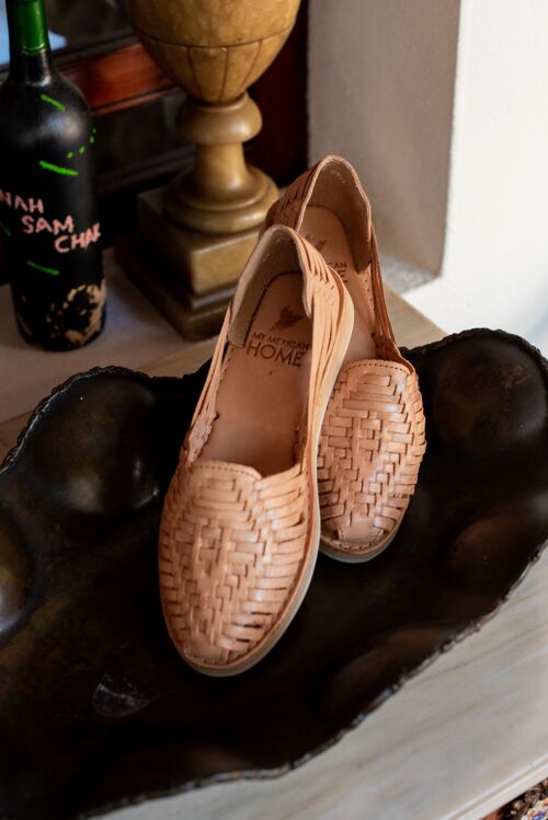 Handgefertigte Leder Huarache Sandalen für Damen | Tan