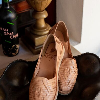 Handmade Leather Huarache Sandals for Women | Tan