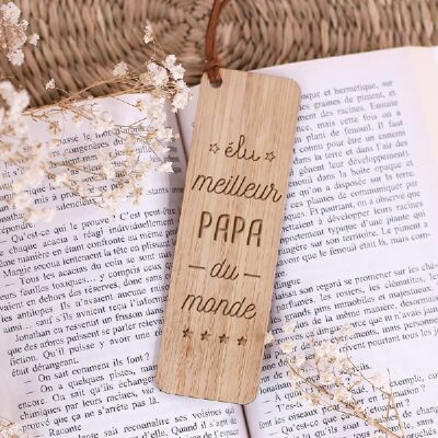 Bambus-Lesezeichen – zum besten Papa gewählt