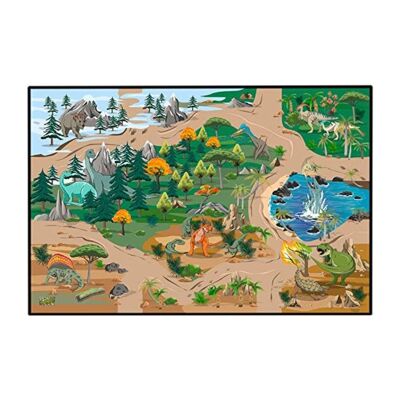 Tappeto da gioco Dinosauri per bambini - Tappetino antiscivolo - 120 x 80 cm - STARLUX - 801148
