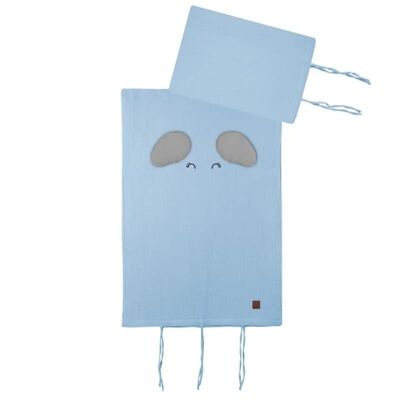 Federe per biancheria da letto per bambini ELEFANTE Baby Blue&Grey