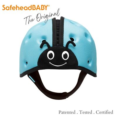Casco morbido SafeheadBABY per bambini che imparano a camminare Caschi di sicurezza per bambini - Blu coccinella