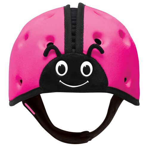 Baby Safety Helmet Ultra-Lightweight Soft Baby Helmet for Crawling Walking Ladybird Pink