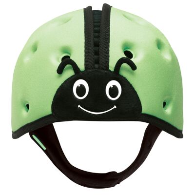 Casco di sicurezza per bambini Casco per bambini morbido ultraleggero per camminare strisciando Coccinella Verde