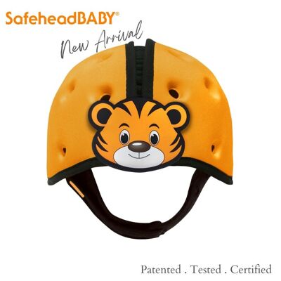 Casco morbido SafeheadBABY per bambini che imparano a camminare Caschi di sicurezza per bambini - Tiger Orange