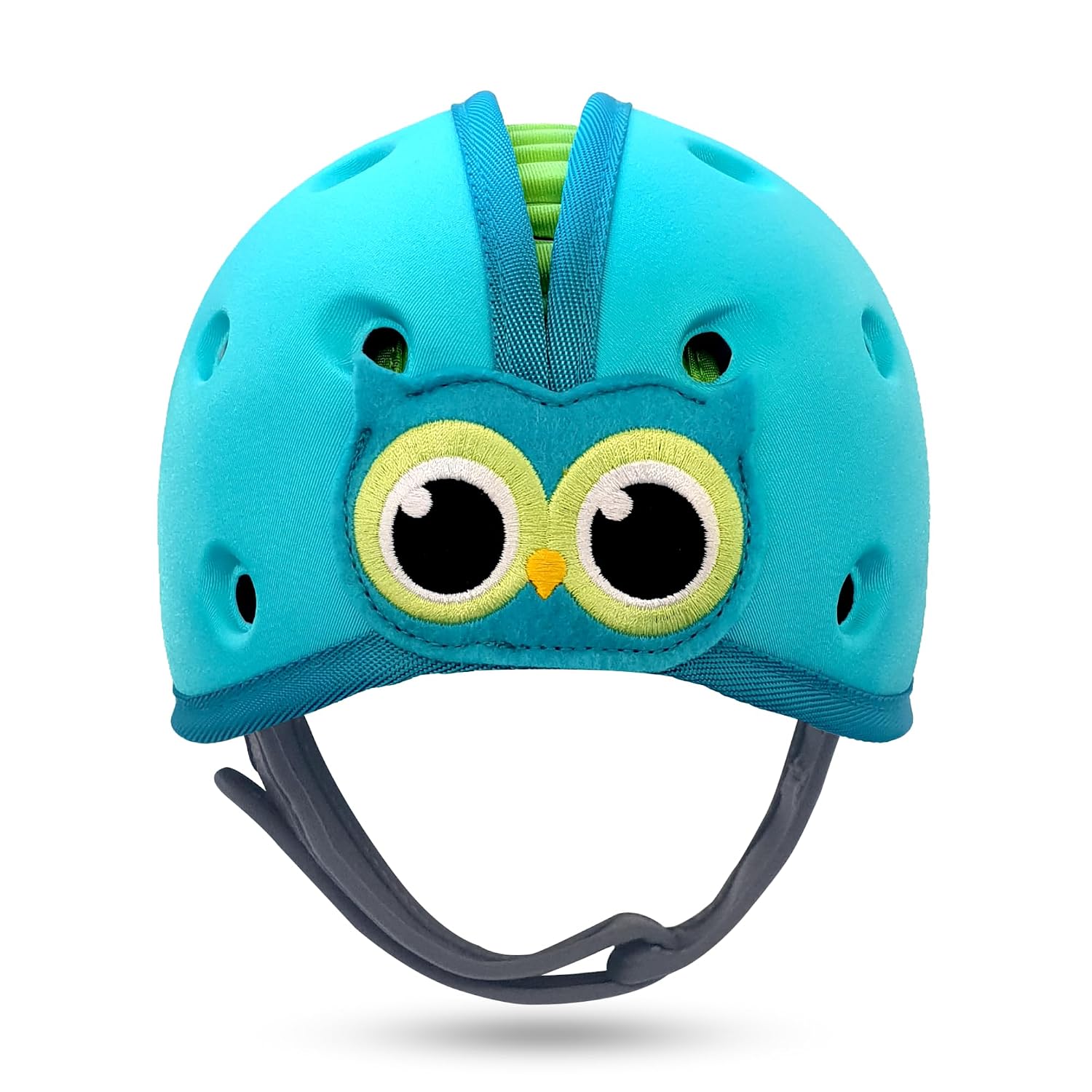 Baby Head Protector Helmet – Lightweight & Breathable Safety Headgear for Crawling & Walking, 7–24 Months – Owl Blue Green | SafeheadBABY