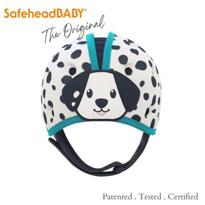 SafeheadBABY Soft Helmet for Babies Learning to Walk Baby Safety Helmets - Dalmation Blue