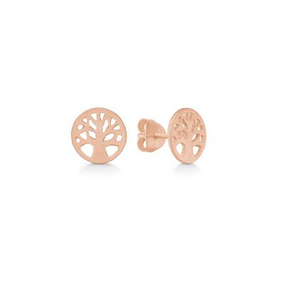 Tree of Life ear stud Rosagold-plated