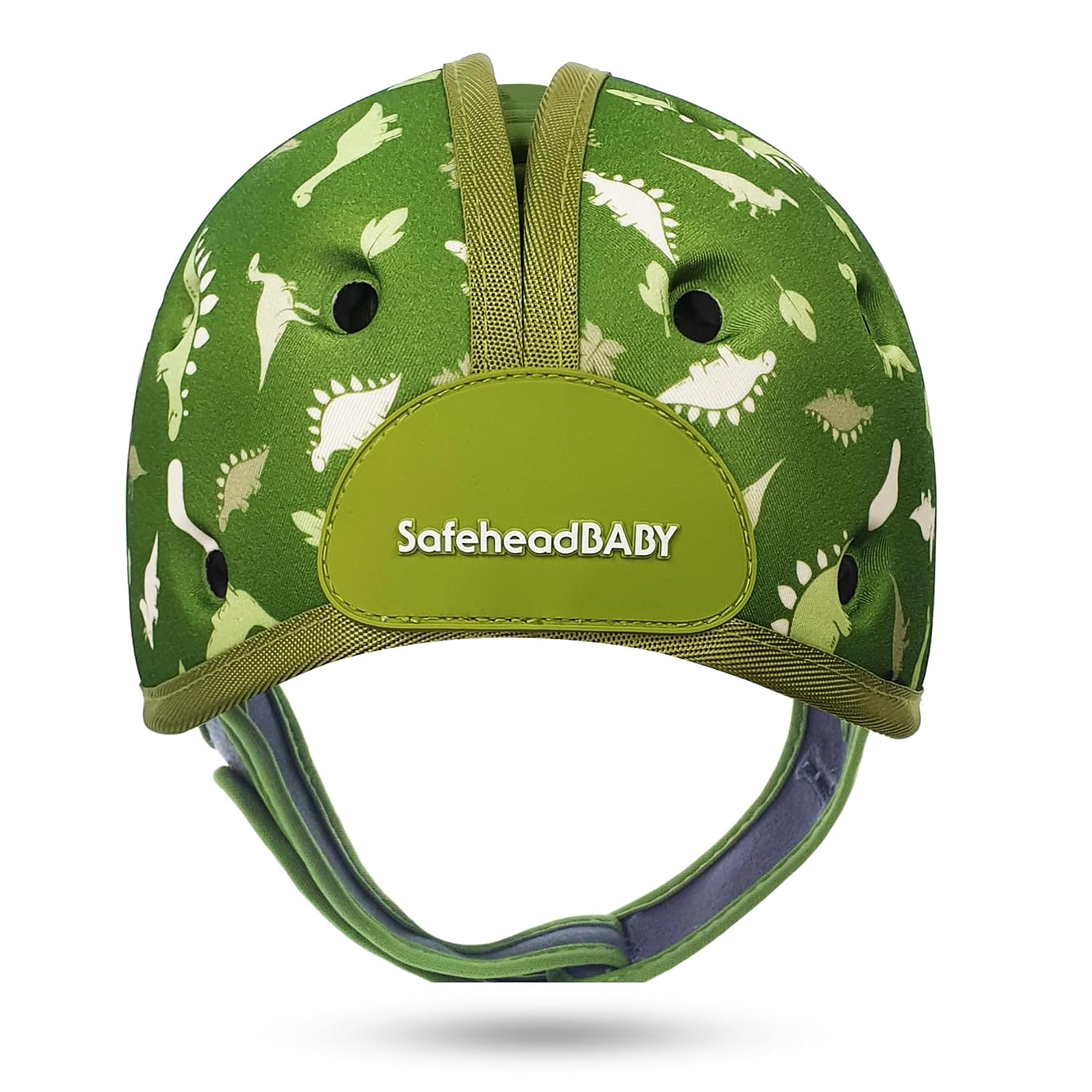 Baby Head Protector Helmet – Lightweight & Breathable Safety Headgear for Crawling & Walking, 7–24 Months – Dino Green | SafeheadBABY