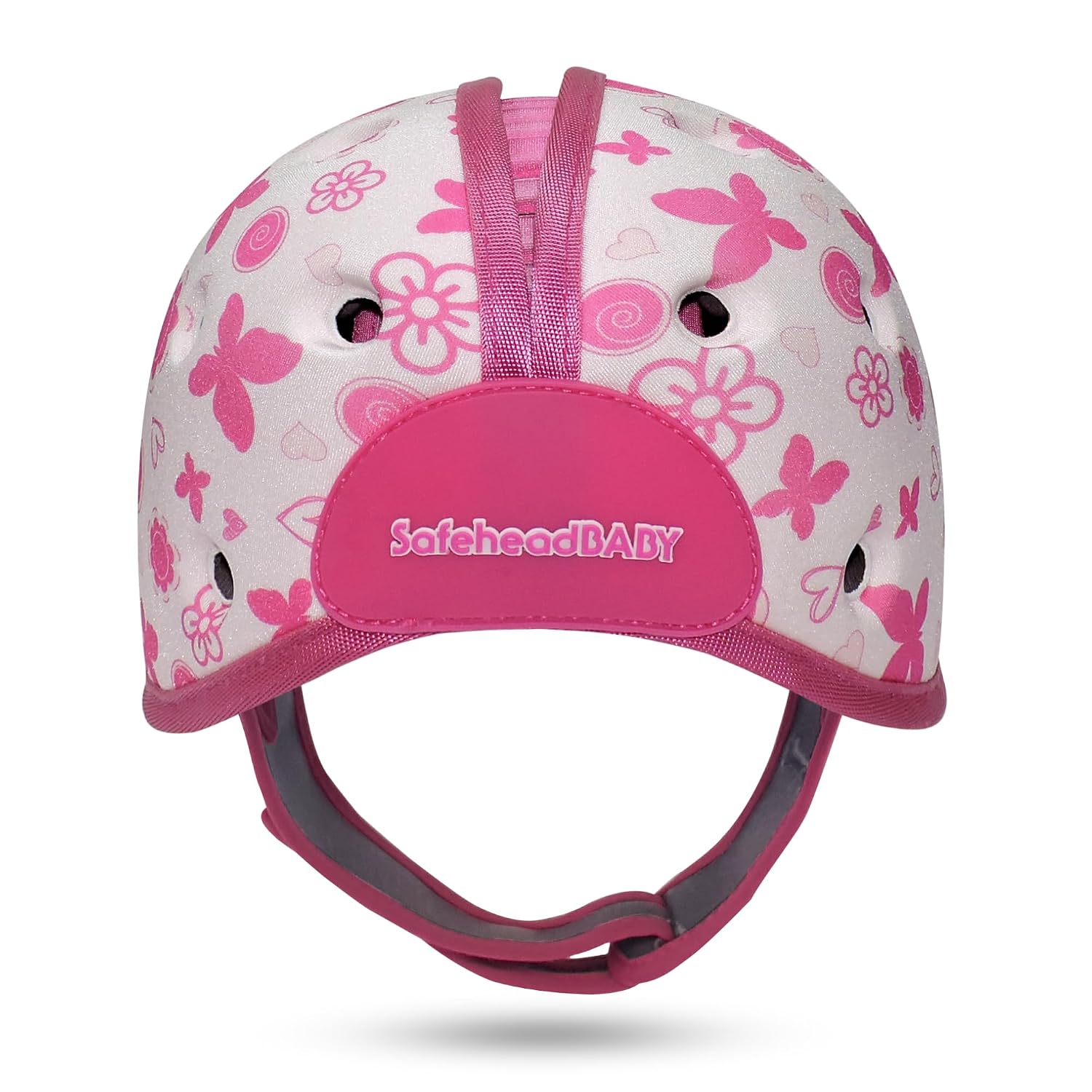 Baby Head Protector Helmet – Lightweight & Breathable Safety Headgear for Crawling & Walking, 7–24 Months – Butterfly Pink | SafeheadBABY