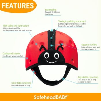 Casque de sécurité pour bébé casque de bébé souple ultra-léger pour ramper numéros de marche bleu 5