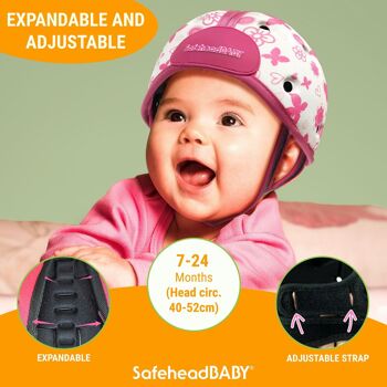 Casque de sécurité pour bébé casque de bébé souple ultra-léger pour ramper numéros de marche bleu 6