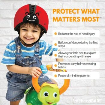 Casque de sécurité pour bébé casque de bébé souple ultra-léger pour ramper numéros de marche bleu 9