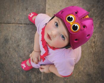 Casque de sécurité pour bébé casque de bébé souple ultra-léger pour ramper numéros de marche bleu 12