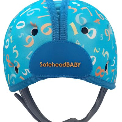 Casque de sécurité pour bébé casque de bébé souple ultra-léger pour ramper numéros de marche bleu