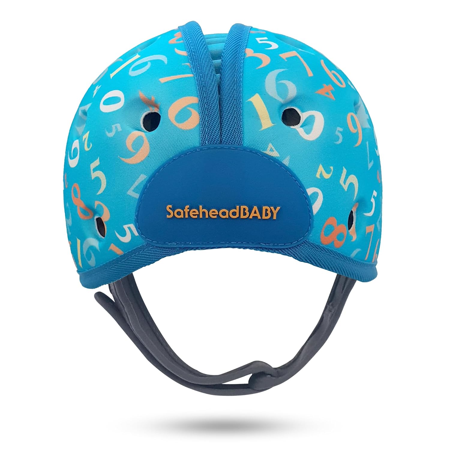 Baby Head Protector Helmet – Lightweight & Breathable Safety Headgear for Crawling & Walking, 7–24 Months – Numbers Blue| SafeheadBABY