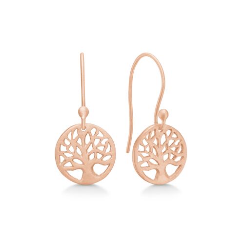Tree of Life earring Rosagold-plated
