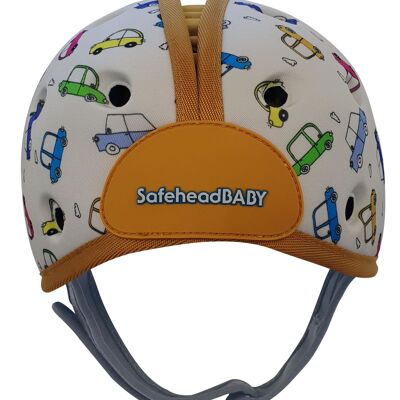 Casco de seguridad para bebé, casco para bebé para gatear, caminar, cascos suaves ultraligeros para bebé, coches, naranja