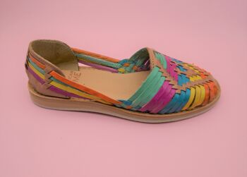 Sandales Huarache en cuir faites à la main pour femmes | Bronzage et couleurs 5