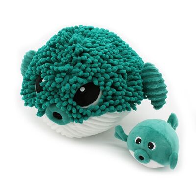 GREEN MOM & BABY GLOBE FISH / THE BLOWFISH