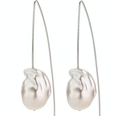 Crochets d'oreille en perles avec perles d'eau douce baroques
