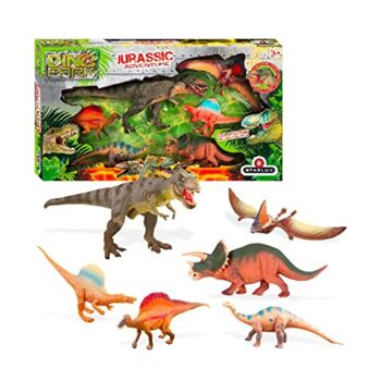 Grand Coffret 6 Dinosaures de Collection + Fiches Educatives - Dès 3 ans - STARLUX DINOPARK - 815035 1