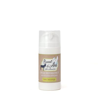 Repairing hand and foot cream Wild rose with fresh and organic donkey milk - 100ml