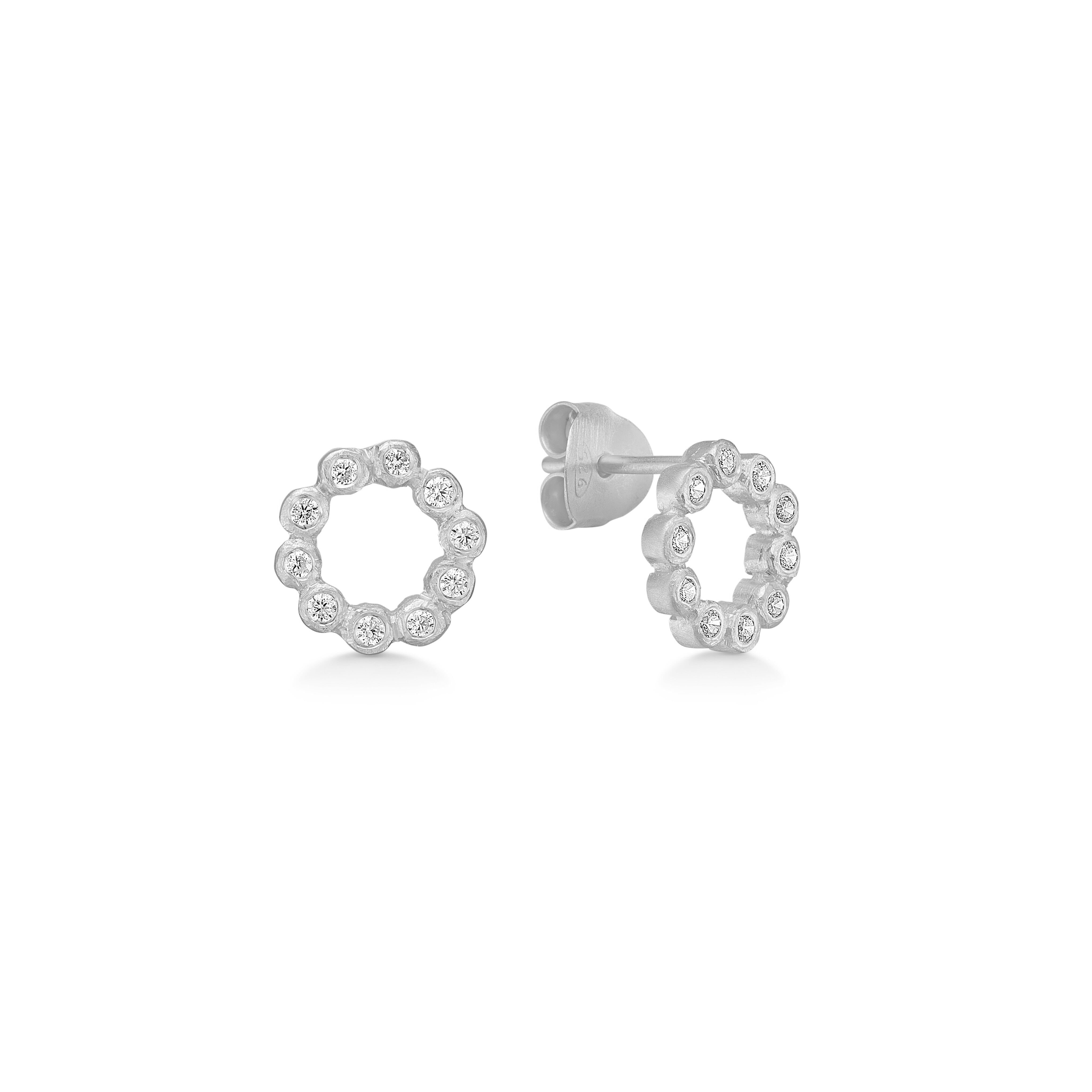 Penny ear stud Sterling silver