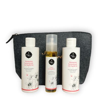 Hair care set - duo of 2 shampoos and 1 elixir