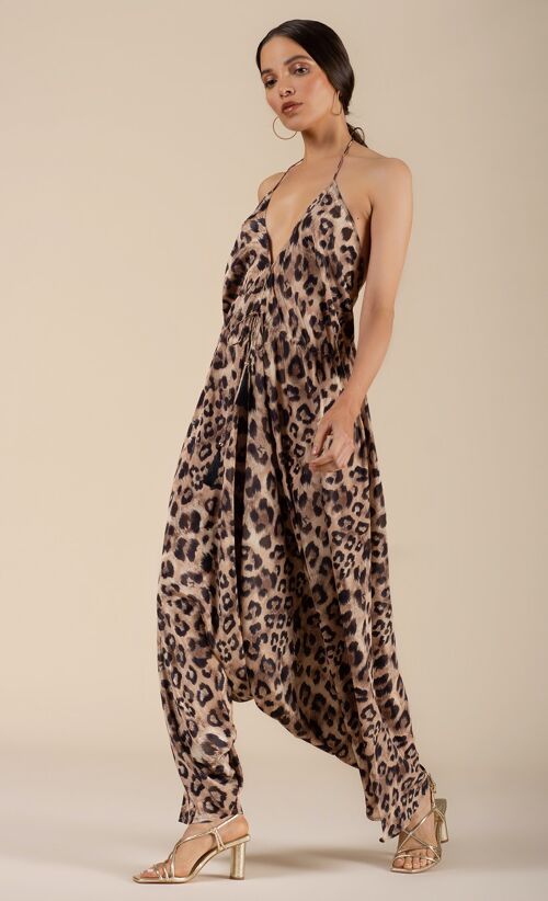 Aria Relaxed Jumpsuit Leopard