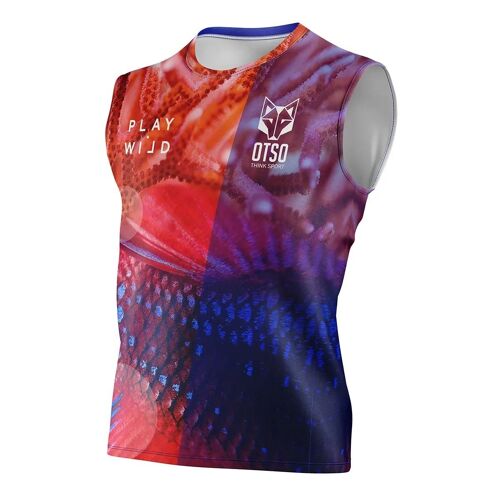 Camiseta de Padel Sin Mangas Hombre Coral