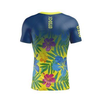 T-shirt à manches courtes pour hommes Floral Bleu 2