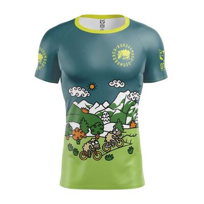 T-shirt à manches courtes pour homme Kukuxumusu Bike