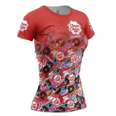 T-shirt a maniche corte da donna Chupa Chups Rock'n'Roll