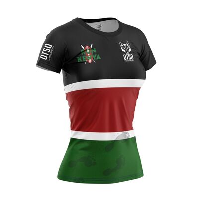 Run Kenya Kurzarm-T-Shirt für Damen
