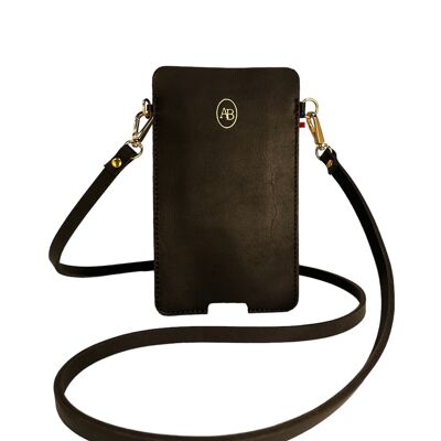 Louise phone case in vegetable-tanned leather - Atelier BALTUS