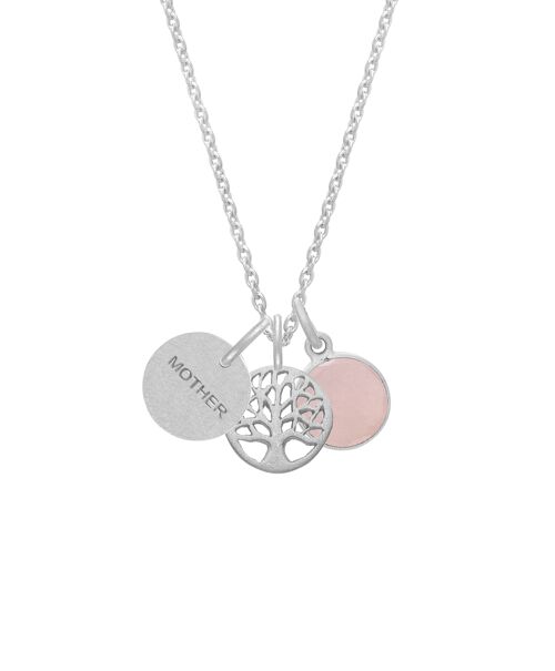 Mother necklace with Tree of Life and Cat pendant - II -  44 cm