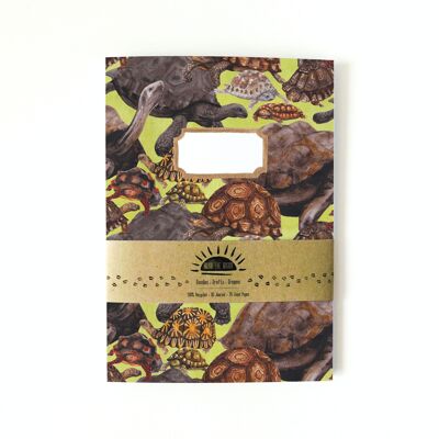 Liniertes Tagebuch mit Creep Of Tortoises-Print