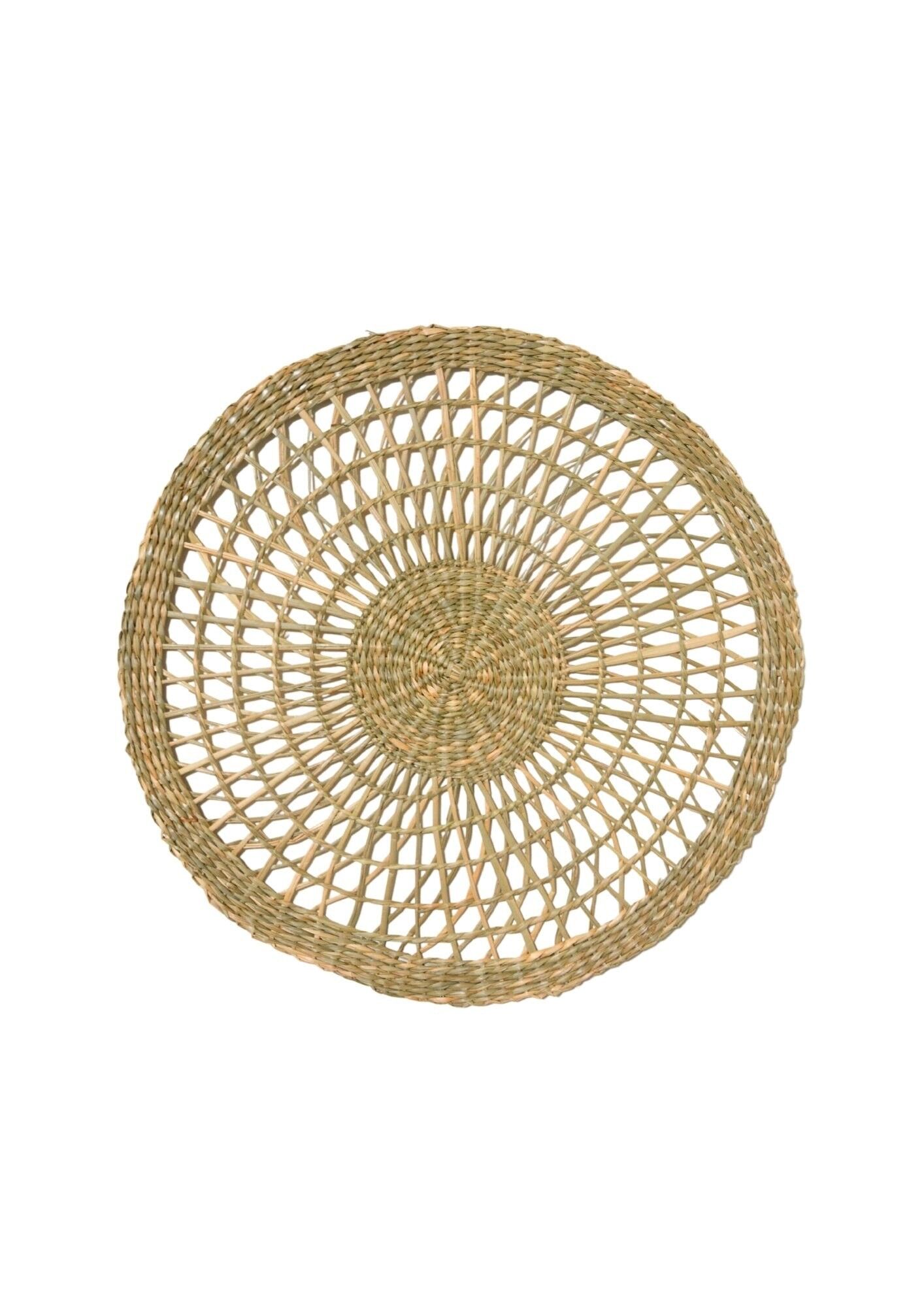 Round Placemat - Bamboo - Natural - Hand made -The Matahari Placemat – Hippie Monkey