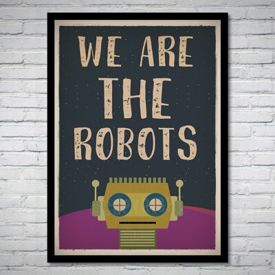 Niños Robot Retro Nursery Print 04