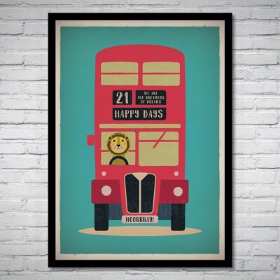 London Bus Retro Kindergarten Print_02